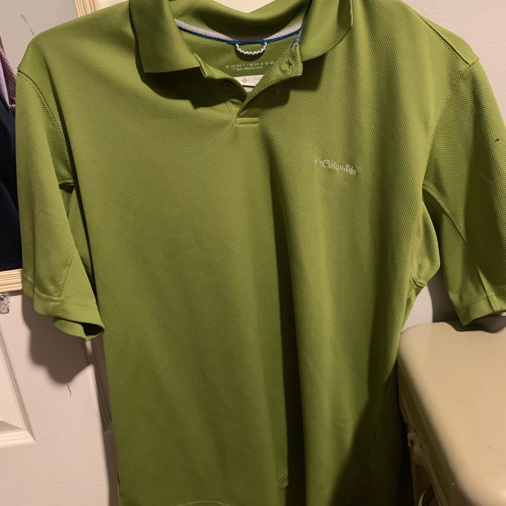 Green Columbia Omni-Shade Polo